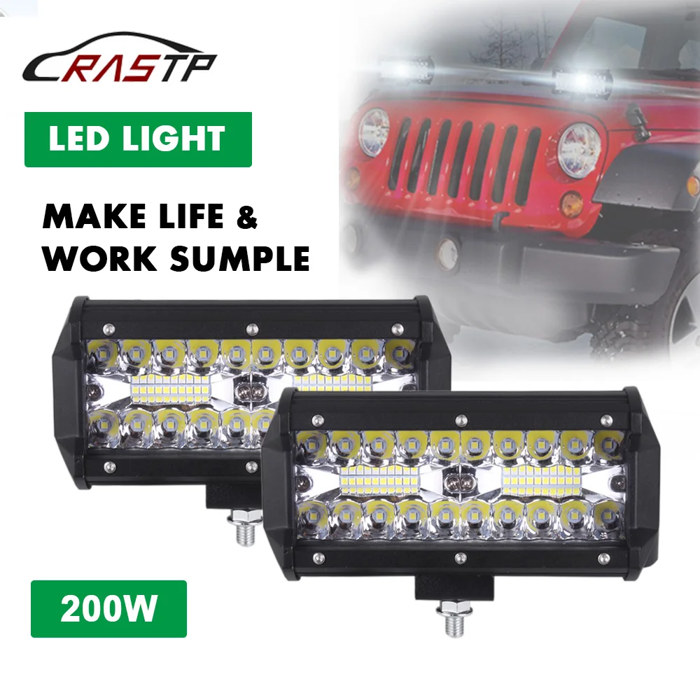 

RASTP-LED Light Bar 3 Rows Combo Work Light Beam for Work Driving Offroad Boat Car Tractor Truck 4x4 SUV 12V 24V RS-CL001