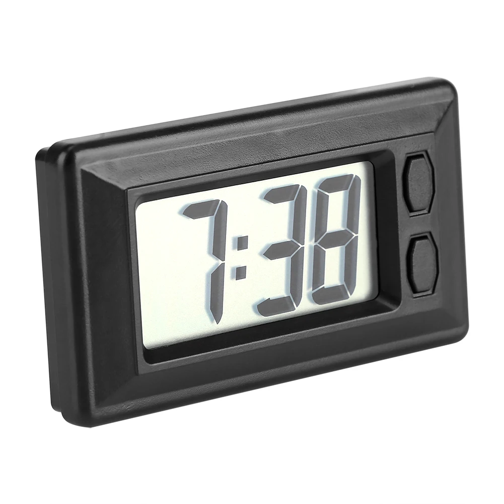 Digital Lcd Car Dashboard Desk Date Time Calendar Clock Auto Electronic Truck Mini 