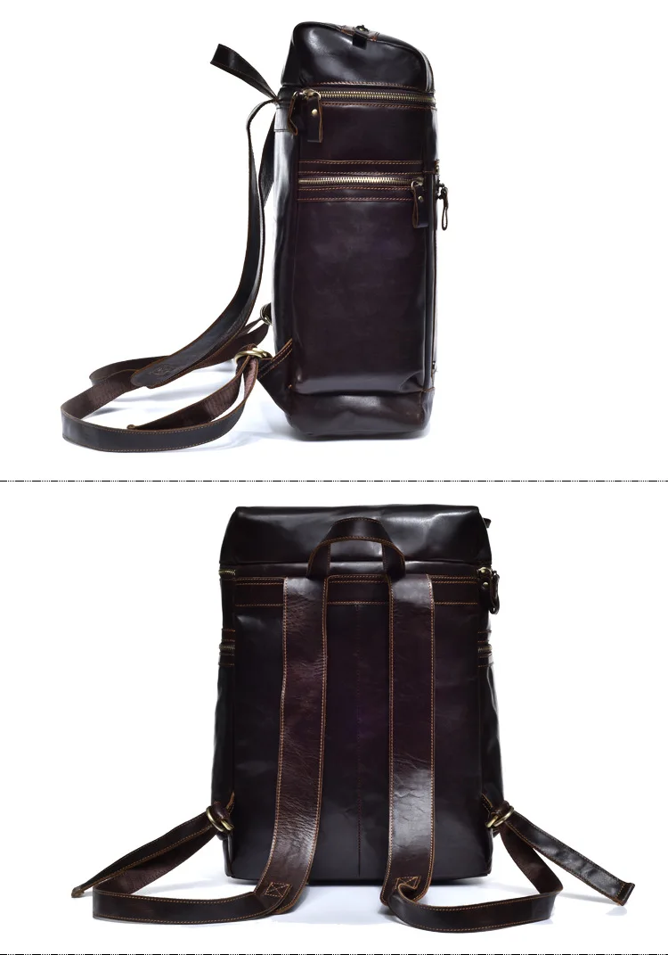 Бренд, мужские рюкзаки из натуральной кожи, винтажный рюкзак для студента, Роскошный деловой рюкзак для ноутбука