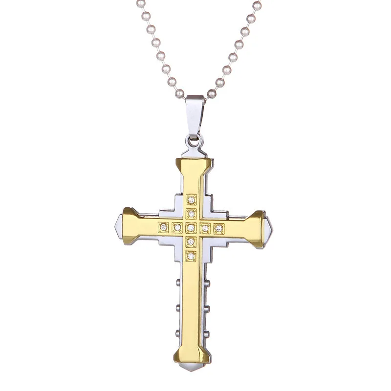 2021 Fashion New Black Rectangle Pendant Necklace Men Trendy Simple Stainless Steel Chain Men Necklace Jewelry Gift