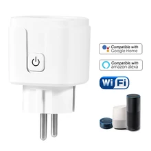 WiFi Smart Plug Adapter Buchse Funktioniert 15A EU Sockel Wifi Weise Freigestellter Reomote Kontrolle Voice Control Arbeitet mit HomeKit Google Home Alexa