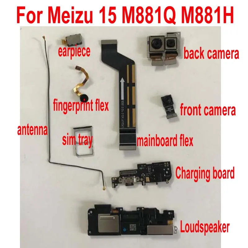 Оригинальная фронтальная задняя камера для Meizu 15 M881Q M881H зарядная Плата USB