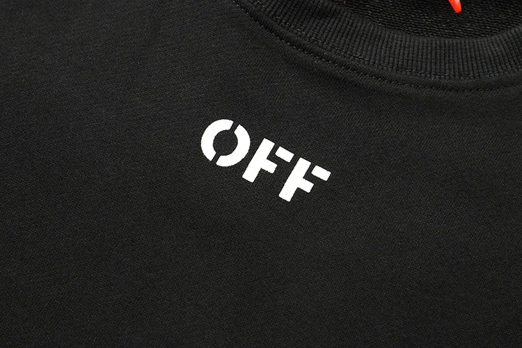 Осенняя и зимняя уличная популярная марка off Ow белая стрела граффити База Круглый вырез свитер для мужчин и женщин хип-хоп геометрический Co