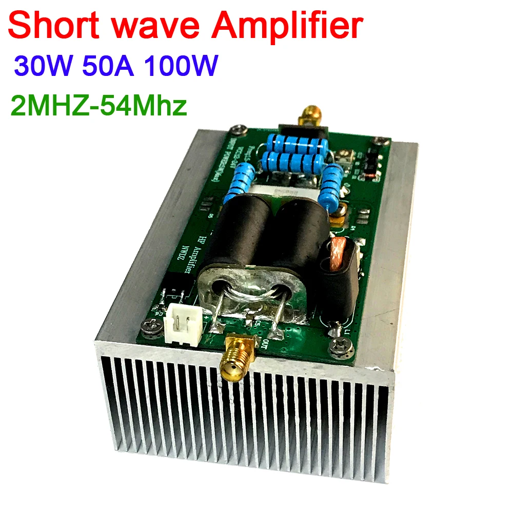 100 Вт SSB линейный HF коротковолновый усилитель мощности 2-54 МГц 30 50 для YAESU FT-817 KX3 CW AM