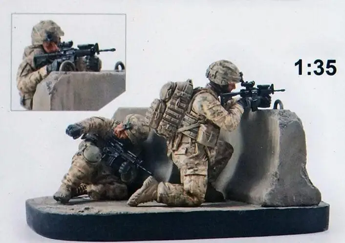 1/35 USMC в Афганистане контрнаступление с База игрушка Смола модель миниатюрный каучуковая фигурка Unassembly Неокрашенный