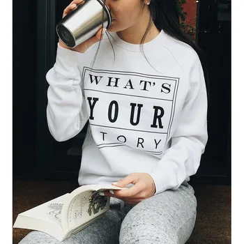

ONSEME White Sweatshirt Women Long Sweatshirt Back-to-school Booklovers Teen girlswear Dorm room tracksuit vetement femme S-52