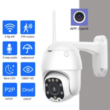 Bmsoar Беспроводная IP PTZ камера наружная 1080P 2MP HD безопасность wifi камера Onvif H.264 P2P IR 60 м двухстороннее аудио Водонепроницаемая CamHi