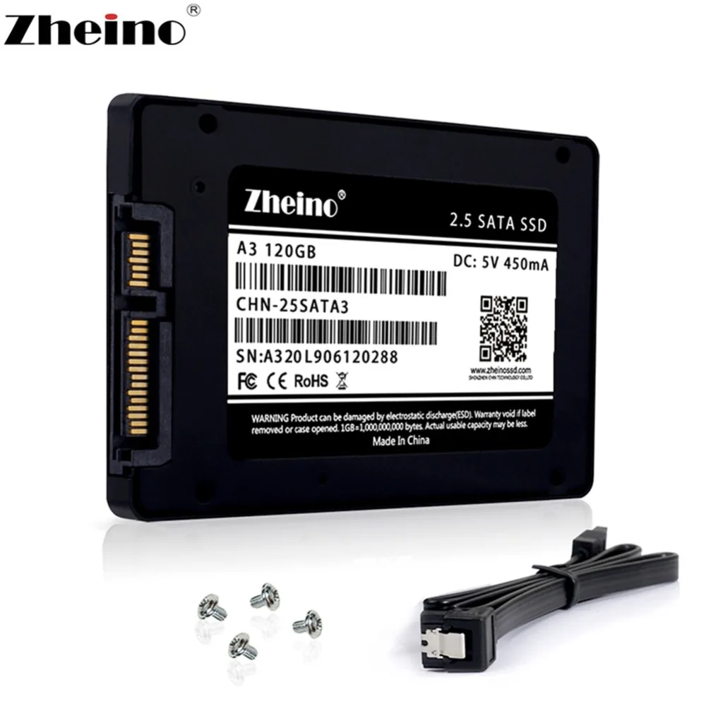 Zheino 2.5" SSD SATA3 60GB 120GB 240GB 360GB 480GB 960GB 128GB 256GB 512GB 1TB Interface Solid State Disks For PC Laptop Desktop