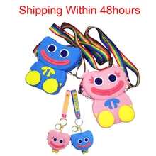 

1Pc Poppy Playtime Huggy Wuggy Bag Fidget Toys Poped Handbag Keychain Keyring Shoulder Diagonal Gift for Kid Friend Coin Purse