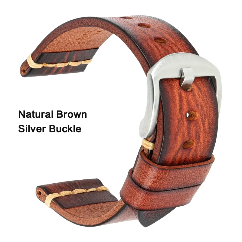 Handmade Vintage Calfskin Leather Watch Strap