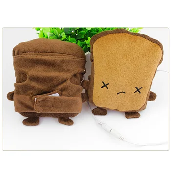 

1 Pair USB Hand Warmer Heated Gloves Toast Hand Warmers Winter Fingerless Gloves Xmas Gift EIG88