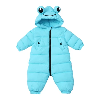 

Newborn Baby Winter Cute Rompers Toddler Baby Girls Boys Snowsuits Hooded Plus Velvet Warm Outwear Infants Baby Clothes Cartoon