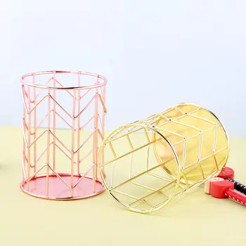 

Hollow Pen Pencil Brush Pot Holder Makeup Brushes Storage Desk Organiser Container Organizer Stationery