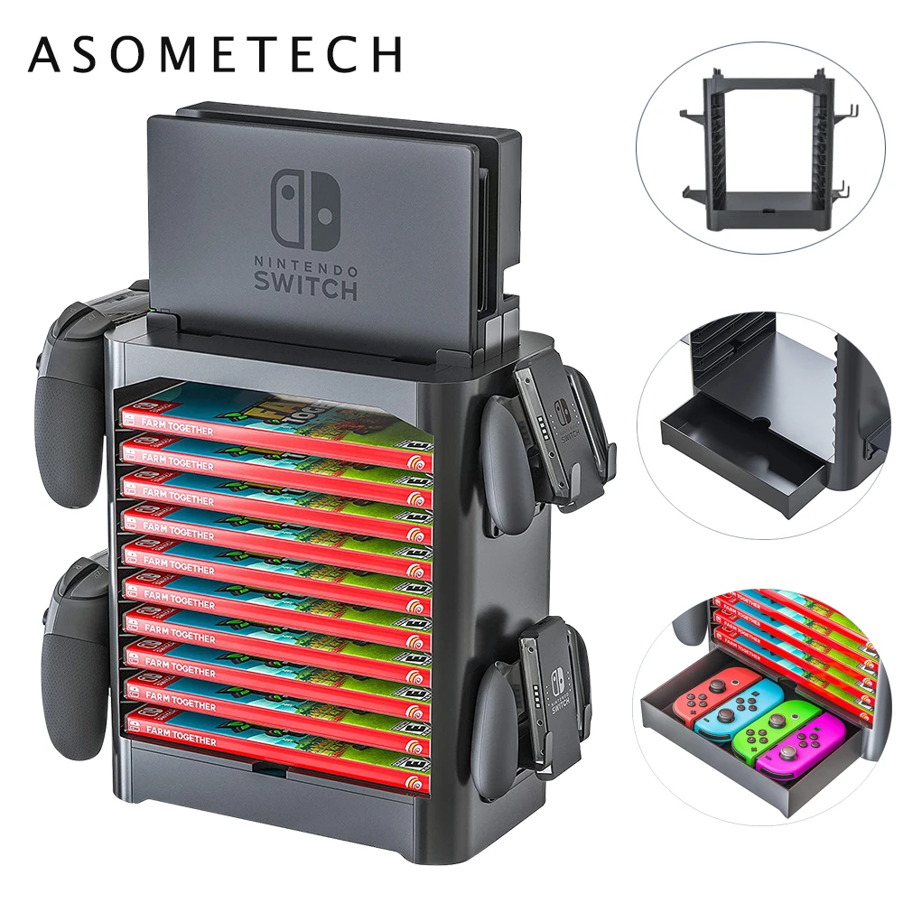 Games Storage Stand For Nintendo Switch Cd Game Disk Joy Con Controller Gamepad Dock Station For Nintend Switch Accessories Stands Aliexpress