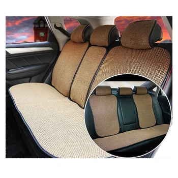

Large Size Flax Car Seat Cover Protector Linen Rear Seat Back Cushion Pad Mat Backrest for Auto Interior Truck Suv