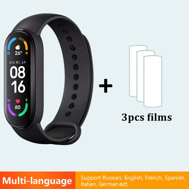 Original Xiaomi Mi Band 6 Smart Bracelet Watch Mi Smart Band 6 Sports Fitness Tracker AMOLED Screen Blood Oxygen Monitor Mi6 