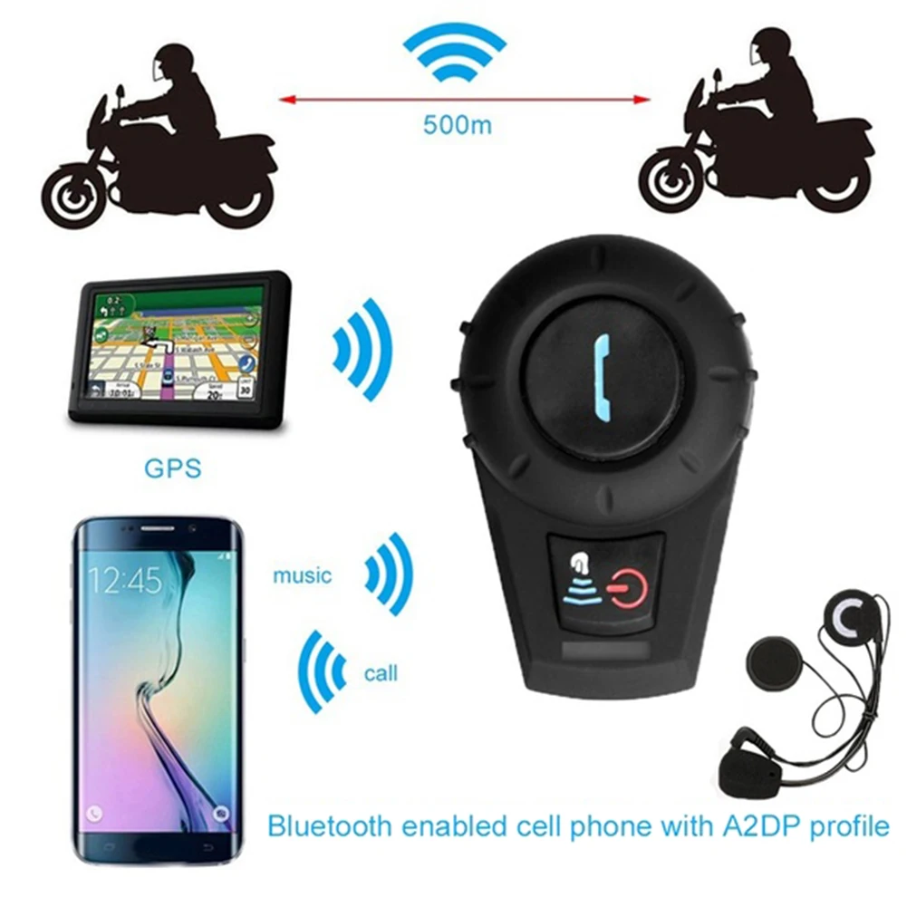 500 м Мотоциклетный Bluetooth шлем FM домофон гарнитура связь