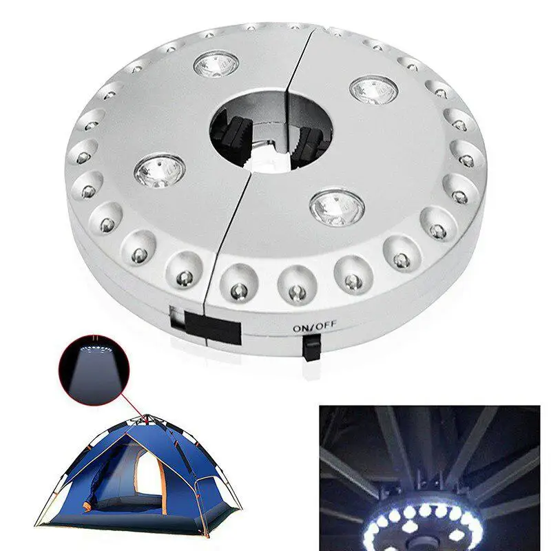 24+4 LED Detachable Camping Tent Lamp Patio Umbrella Pole Light Hanging UFO for Outdoor Garden Yard Lawn Night |