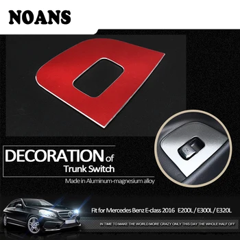 

NOANS Car Styling Rear Trunk Switch Button Frame Stickers For Mercedes Benz W213 E Class 2016 2017 Accessories