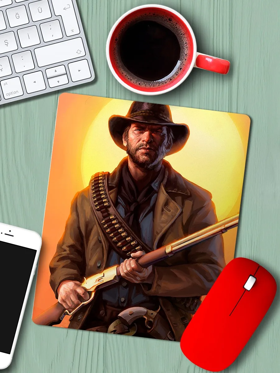 Коврик для мыши с принтом игра RDR Red Dead Redemption Артур Морган - 6572 В | Компьютеры и офис