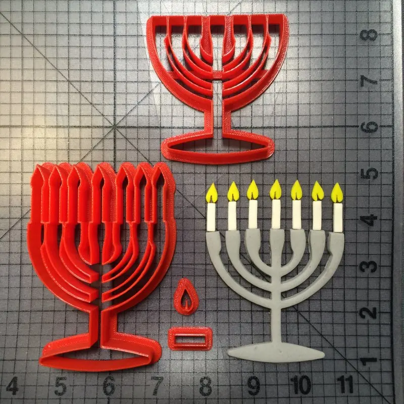Еврейская Ханука Тора dreidel menorah Звезда Давида 3d печать PLA Пластиковая форма для украшения помадки формочки для печенья набор