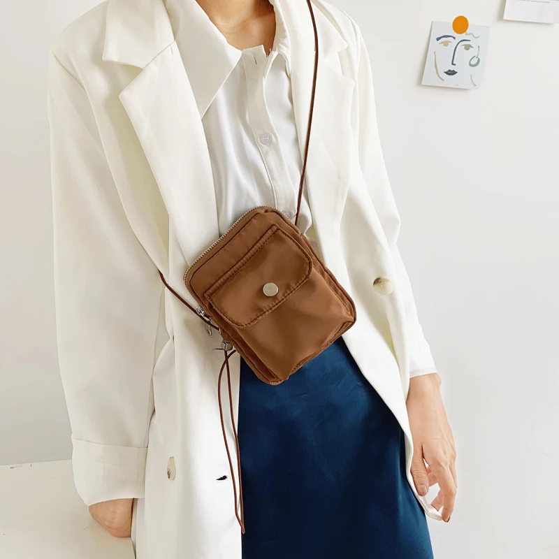 

2019 Mini Bag Canvas Purse Korean Bags Women Casual Crossbody Phone Bag Ladies Chest Bag Mini Waist Bag Canvas Bag Thin Strap