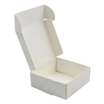 

100Pcs Kraft Paper Box Nice Kraft Box Kraft Packaging Box Small Size 85x85x35Mm -White