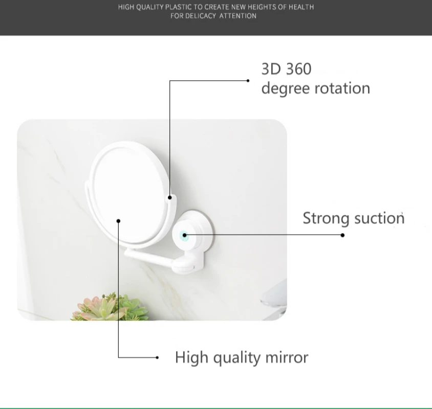 Современное зеркало NarwalDate для ванной комнаты без сверления макияжа зеркала