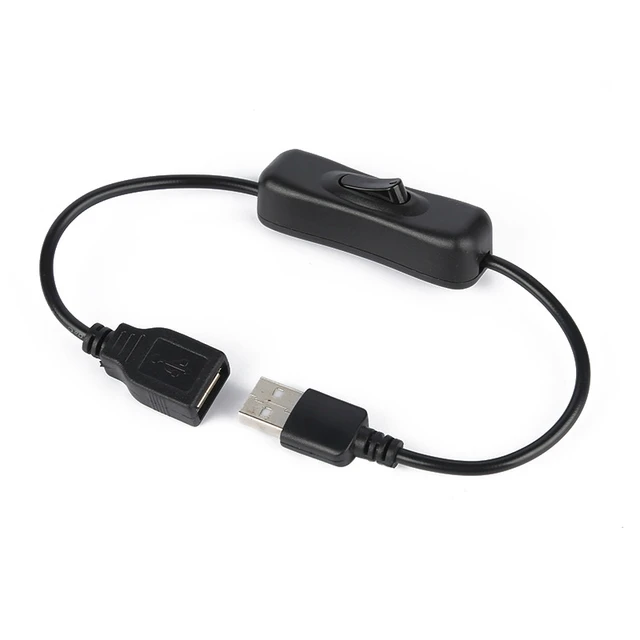 USB 2.0 produžni kabel Kabel za punjenje USB prekidač kabel 28CM DC kabel za napajanje Univerzalni adapter za punjenje za USB uređaje 1