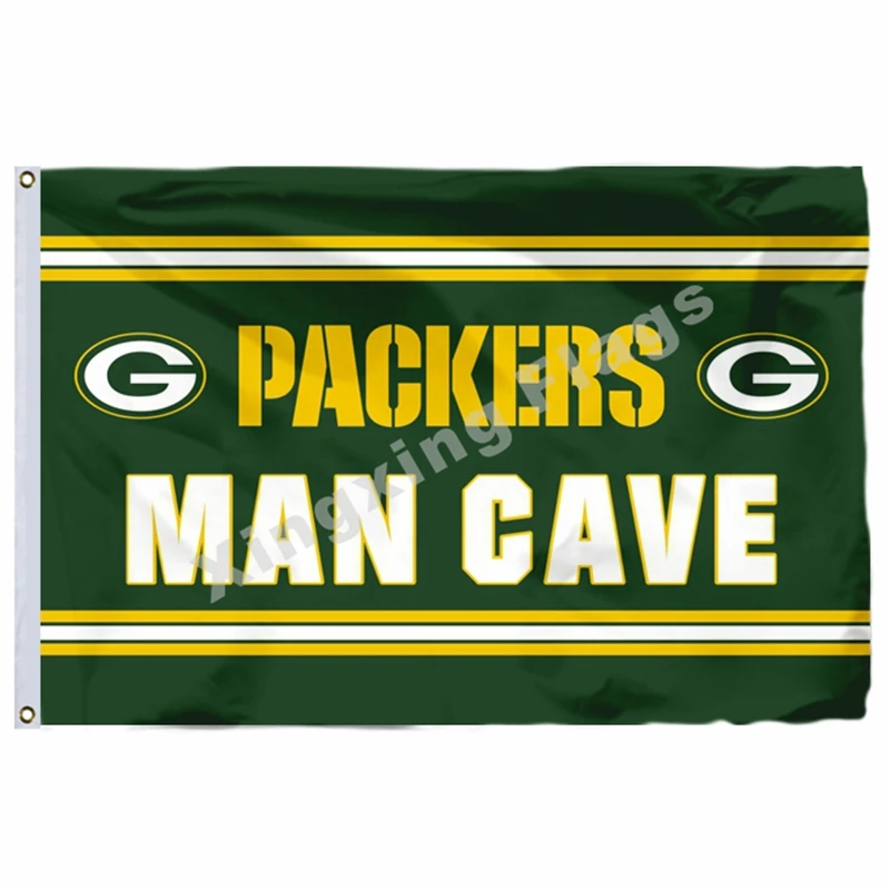 Флаг чемпионов Green Bay Packers Super Bowl 3ft X 5ft полиэстер баннер Летающий Размер № 4 90x150 см пользовательский флаг - Цвет: MAN CAVE