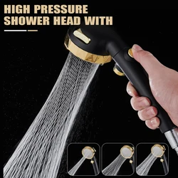High Pressure Upgrade Shower Head 3 Modes Handheld Adjustable Water Saving ShowerHead Pressurized Spray Nozzle Bathroom supplies