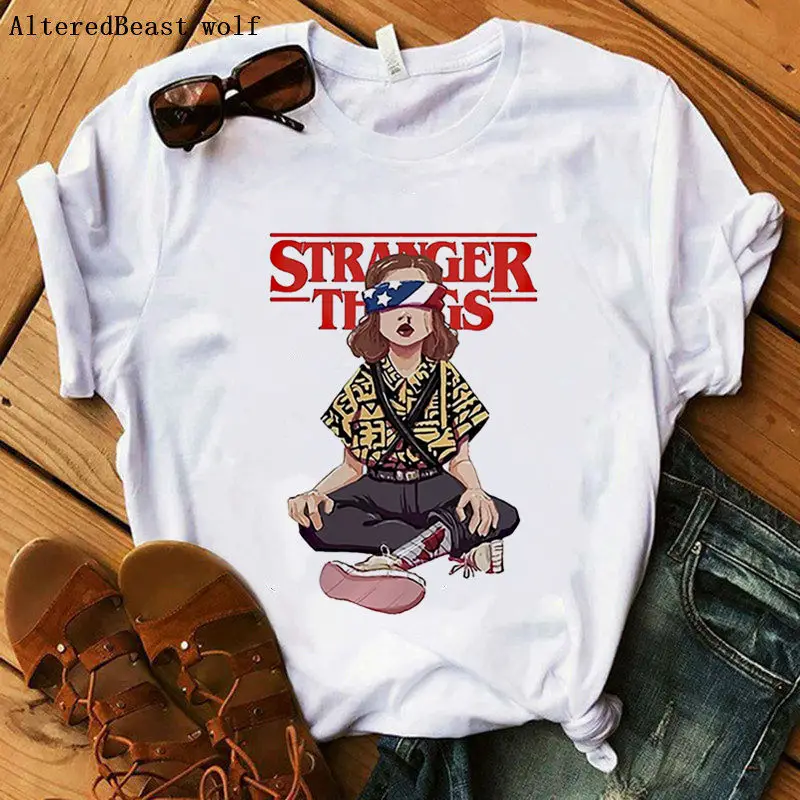 

Stranger Things 3 women t shirt eleven Stranger Things 3 print t shirt casual short sleeve vogue t shirt o neck funny summer top