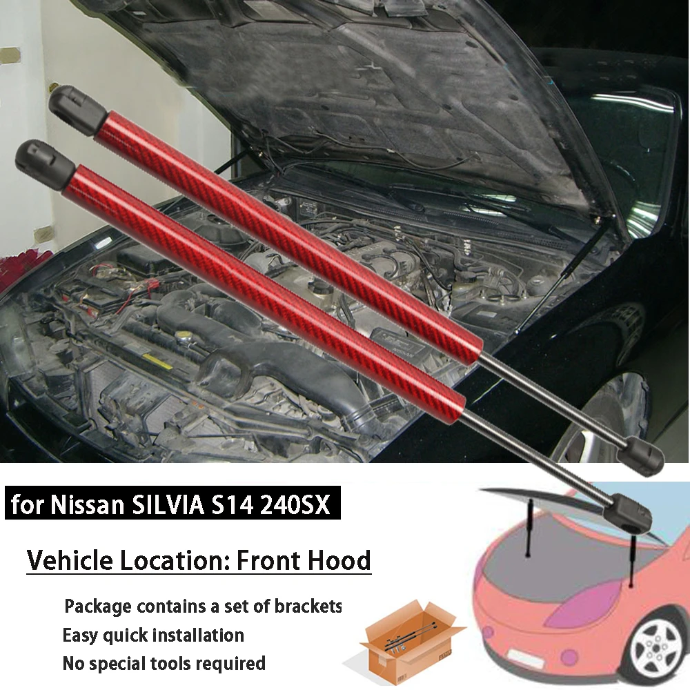 Gas Struts For Nissan Silvia S14 240sx 1995 1998 Front Hood Bonnet Modify Carbon Fiber Lift Supports Shock Dampers Absorber Prop Strut Bars Aliexpress Gas Struts For Nissan Silvia S14 240sx 1995 1998 Front Hood Bonnet Modify Carbon Fiber Lift Supports Shock Dampers Absorber Prop Strut Bars Aliexpress