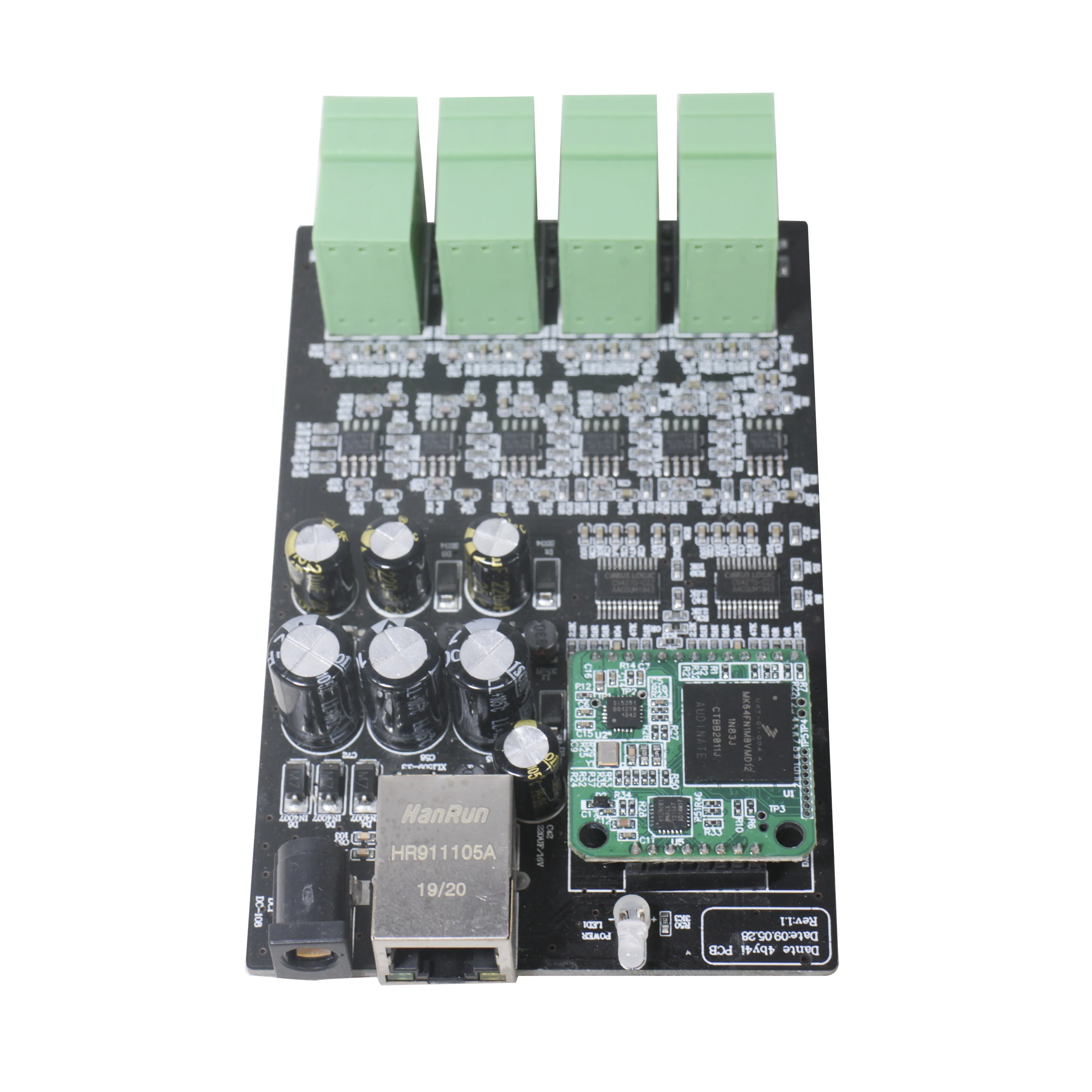 Professional Dante Audio IP Network PCB 4 In 4 Out