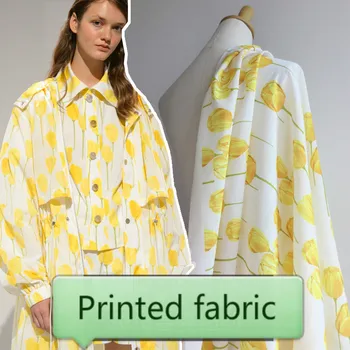 

Digital printing polyester fabric meter brand dress women's 100% polyester fabric handmade DIY fabric wholesale cloth
