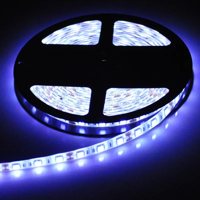 Новый светодиодный RGB полосы света DC 12V 5050 SMD 5 м/рулон 60 бусин на метр затягивающая