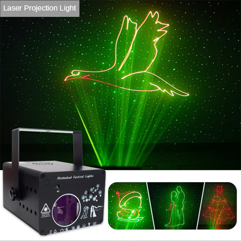 3D Weihnachten Animation LED Projektor Lampen Rasen Licht Für Party Ktv Bars C# 