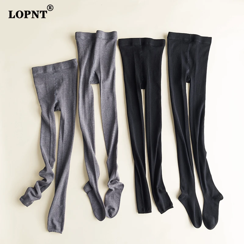 

LOPNT New Black Women Tights Winter Pantyhose Transparent Elastic Sexy Silk Tights Warm Thick Pantyhose for Women Stockings