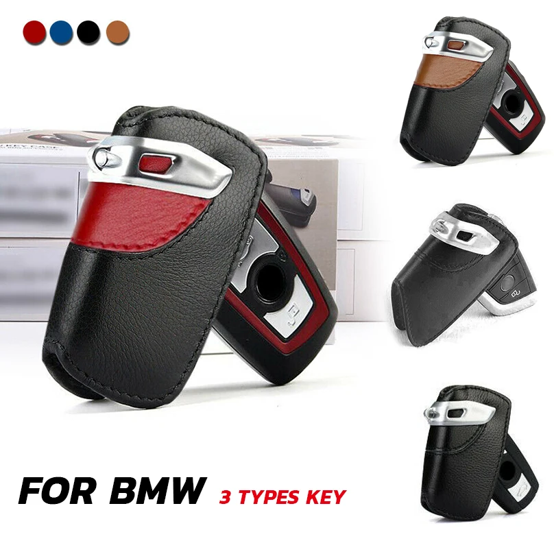 

Genuine Leather Car Key Case Cover Holder For BMW E70 E71 E90 F10 F34 F30 X1 X3 X4 X5 X6 1 2 3 4 5 6 7 Series Stying Accessories