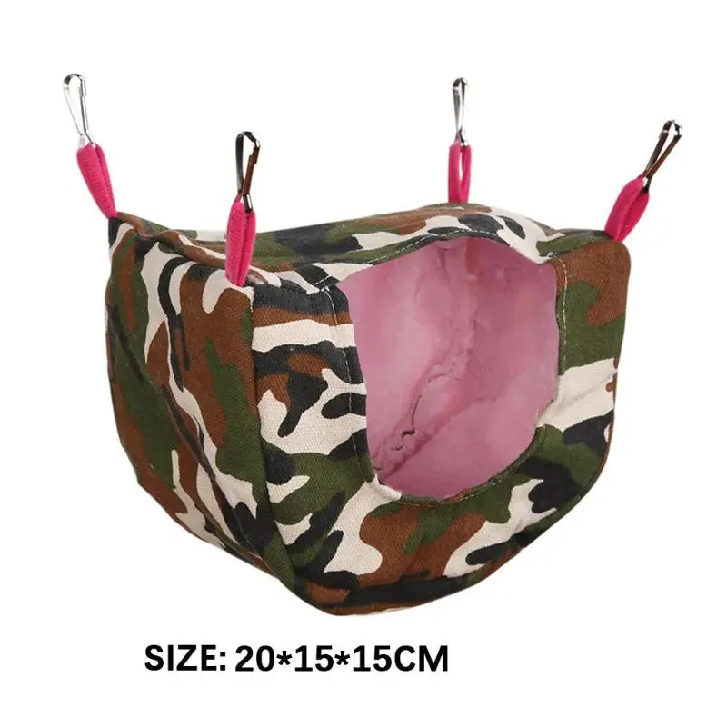 Camouflage Теплый попугай подвесная кровать толстое Птичье гнездо маленькая клетка для животных переноска для хомяка - Цвет: Camouflage