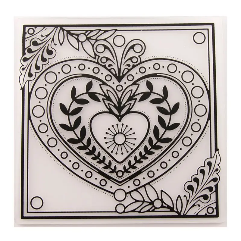 

Heart Plastic Embossing Folder Template DIY Scrapbook Photo Album Card Making Decoration Crafts