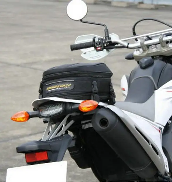Для грубой и дороги RR9018 хвост из углеродного волокна сумка мотоцикл заднего спортивного заднего сиденья Сумки на мотоцикл 10L дождевик