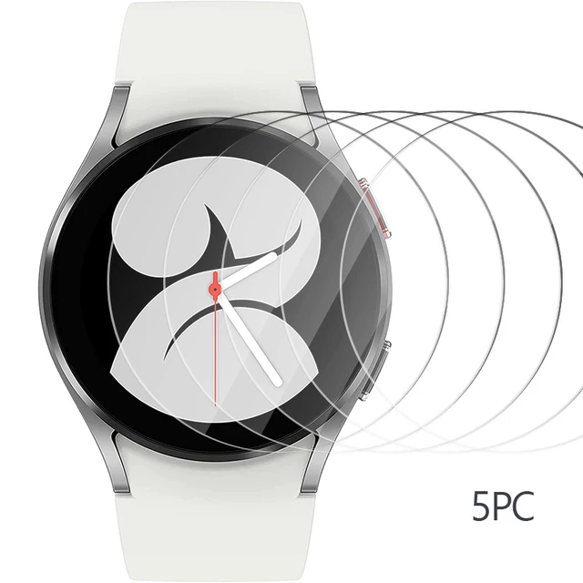 Tempered Glass Screen Protector for Samsung Galaxy Watch 4 , 44mm, 40mm,Classic Clock Cover Protection，Smart watch Accessories 5 Pcs Glass