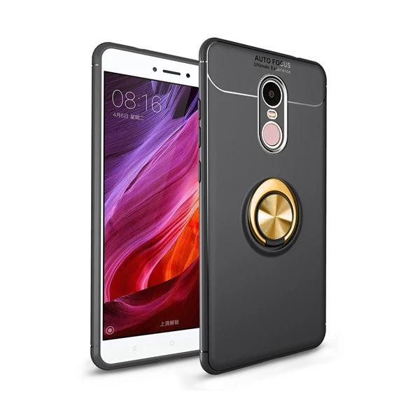 black gold Чехол для Redmi 5 Plus, чехол для Xiaomi Redmi 6, Модный деловой чехол с магнитным кольцом на палец, задняя крышка для телефона, чехол для Redmi 5 - Цвет: black gold