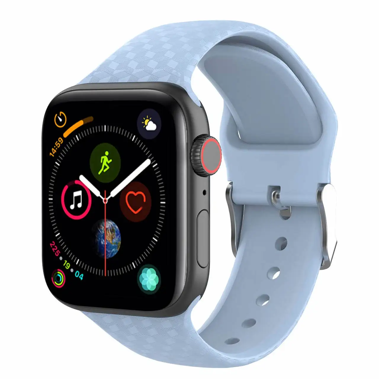 Ремешок с 3D текстурой для apple watch 5, 4 ремешка, 44 мм, iwatch, 42 мм, correa, apple watch, 38 мм, 40 мм, силиконовый ремешок для часов pulseira 3, 2, 44