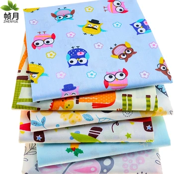 

6 Pcs New Butterfly Cotton Fabrics For Sewing DIY Handmade Hometextile Cloth For Dress Curtain Anchor Series Big Patchwork 40X50