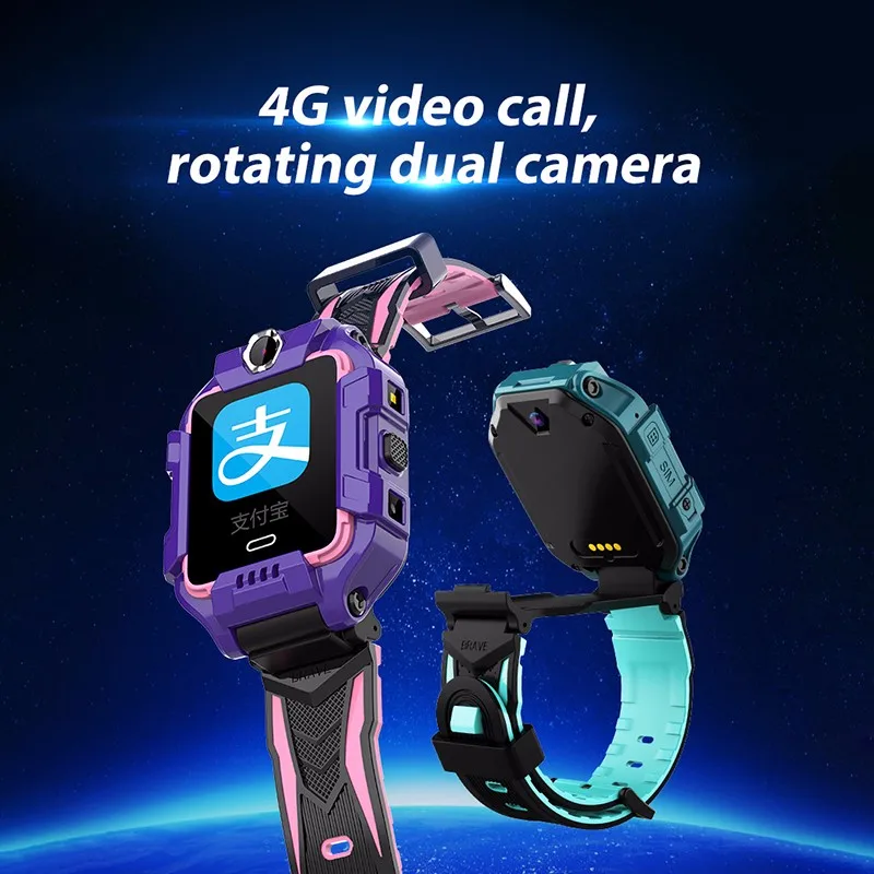 4G детская смарт сим-карта gps Wi-Fi расположение HD видео вызов удаленный вызов две камеры задний монитор 680 мАч батарея мальчик девочка детские часы