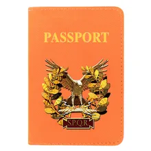 

Classic Roman Empire Eagle Printing Passport Case Leather Men Women Slim ID Card Travel Holder Wallet Passport Cover