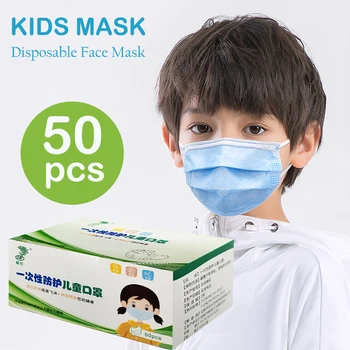 

50/100/200PCS Kids Face Mask Disposable Breathable Small Size Mouth Kid Mask Face Filter Nonwoven Masks