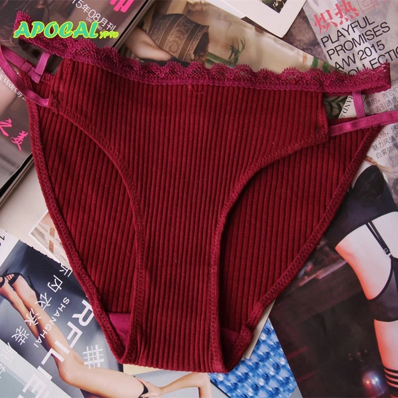 APOCAL сексуальный Высокий разрез трусики с ремешками спагетти трусы хлопковые Для